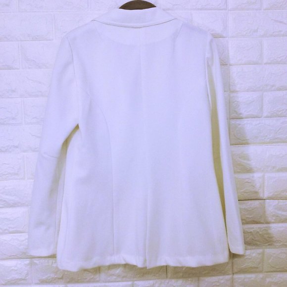 Vintage 70s Eclipse White Disco Blazer Womens Sz-L - Picture 7 of 10